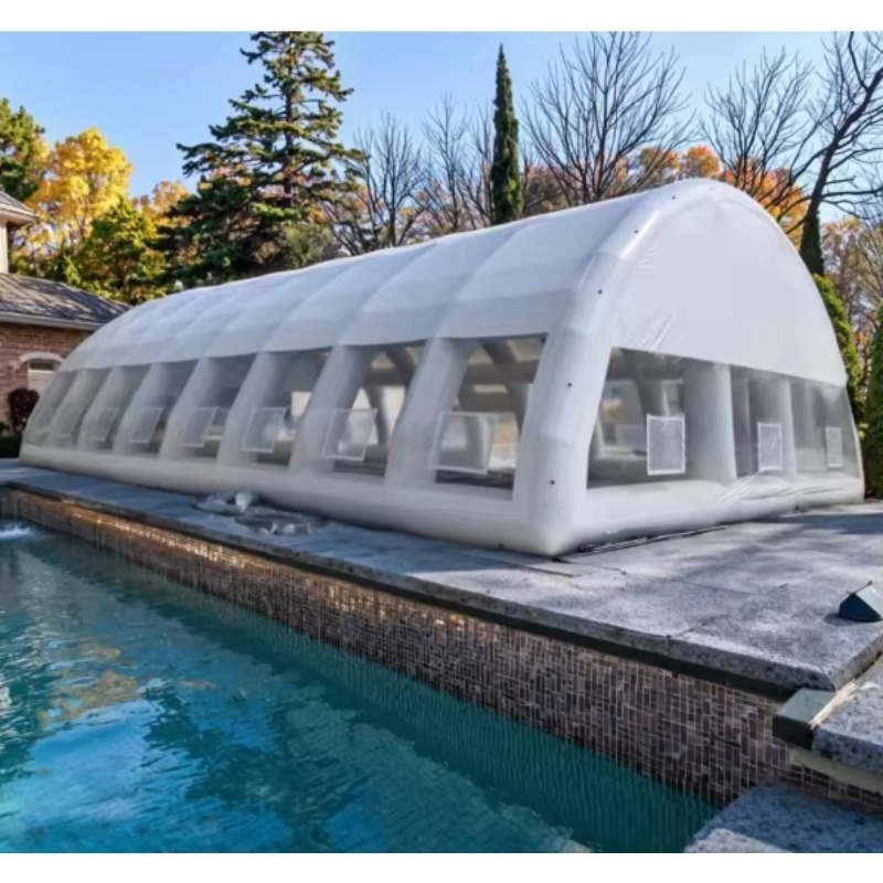 Pool Cover Waterproof - Inflatable Swimming Pool Cover Durable PVC