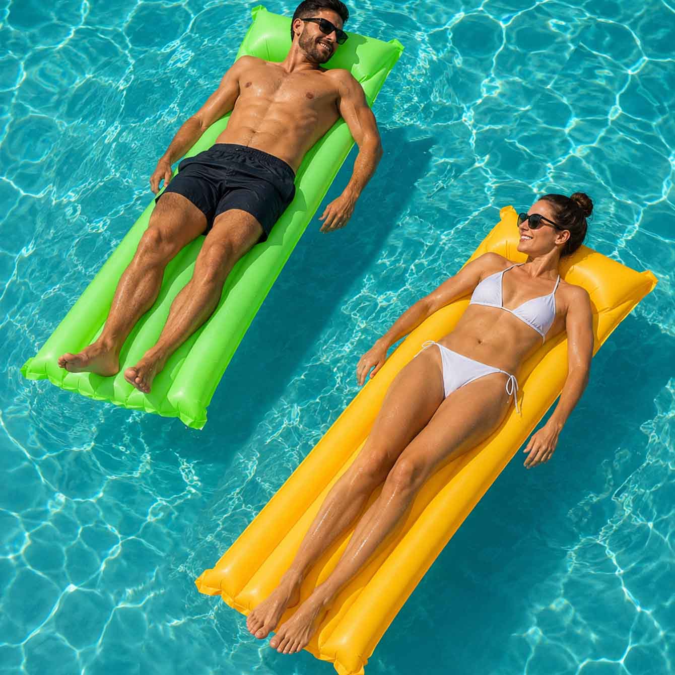Pool Lounger Inflatable - 1PC Pool Float Bed Inflatable Swimming