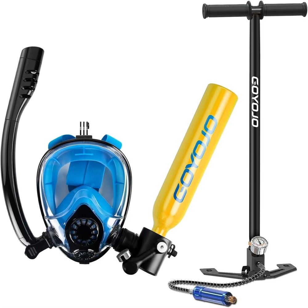 0.5L Scuba Tank Full Face Snor - Snorkel Mask Full Face ulasan dan harga