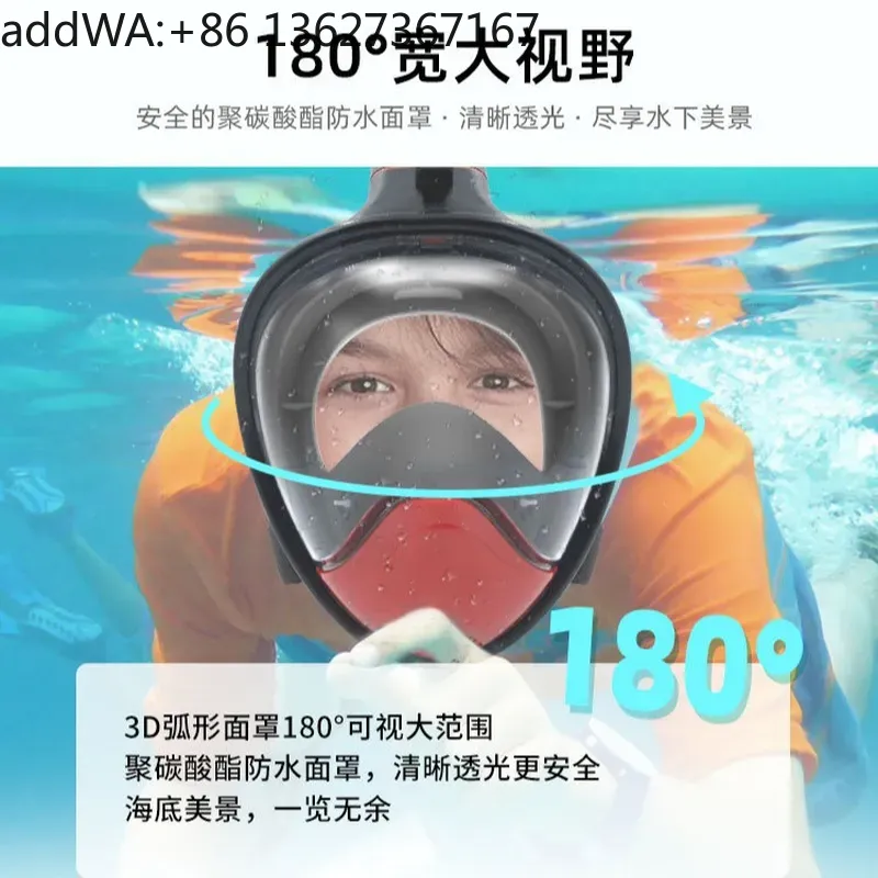 Dry snorkeling mask, adult ful - Snorkel Mask Full Face ulasan dan harga