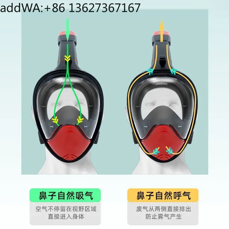 Dry snorkeling mask, adult ful - Snorkel Mask Full Face ulasan dan harga