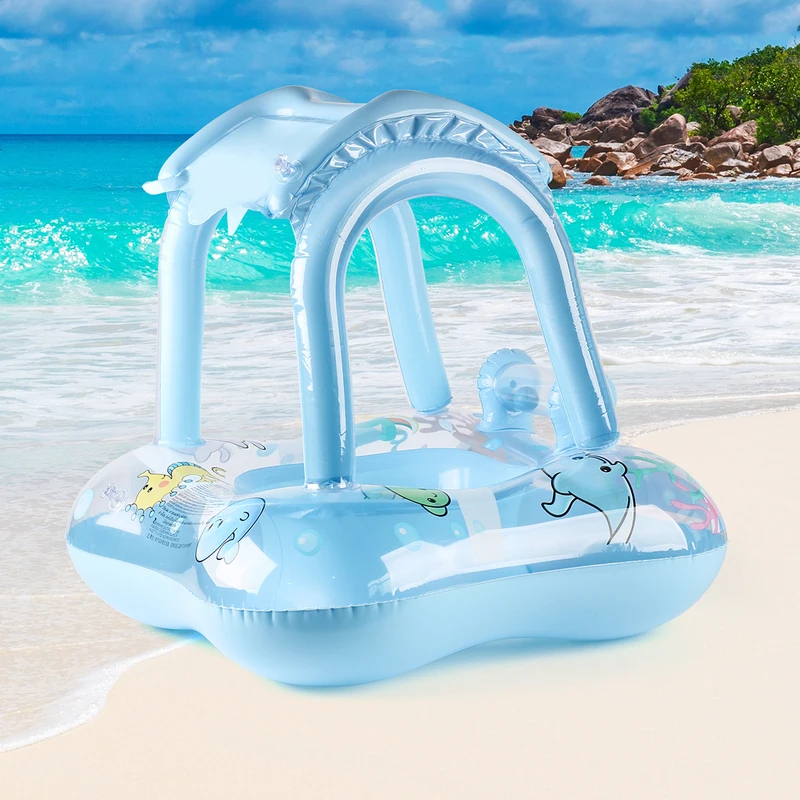 Kids Baby Pool Float with Sun  - Pool Float Ring Inflatable ulasan dan harga