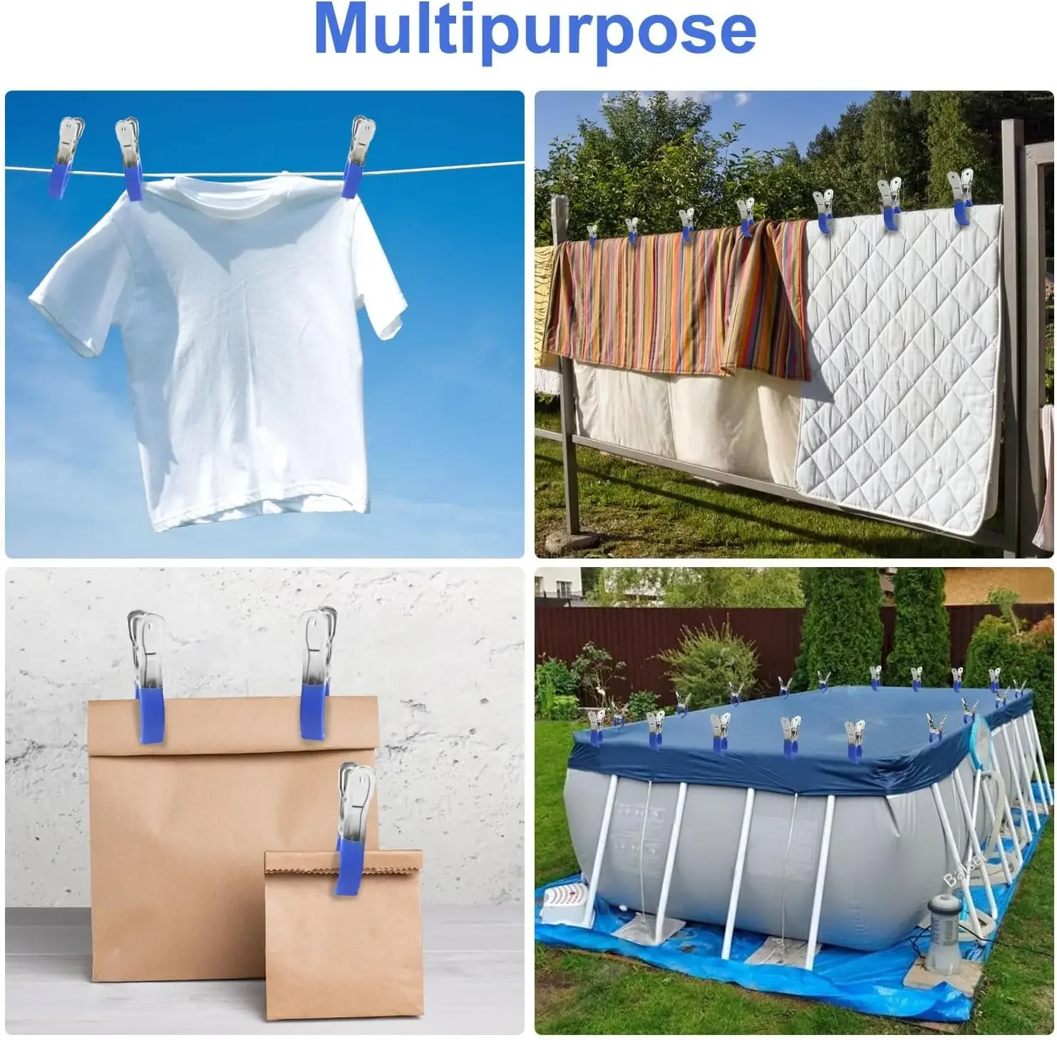 6/12Pcs Pool Cover Clips Stain - Pool Ladder Above Ground ulasan dan harga