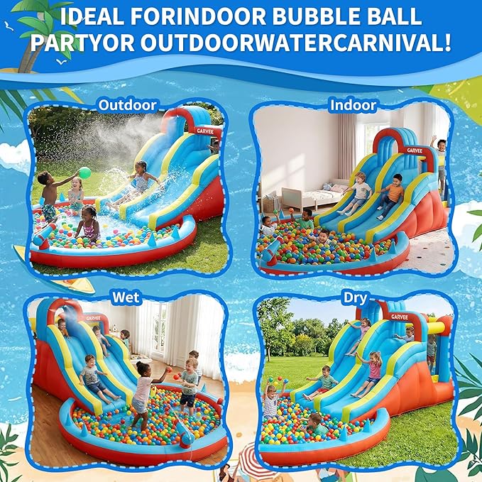 All-Season 8-in-1 Inflatable W - Water Slide Inflatable ulasan dan harga