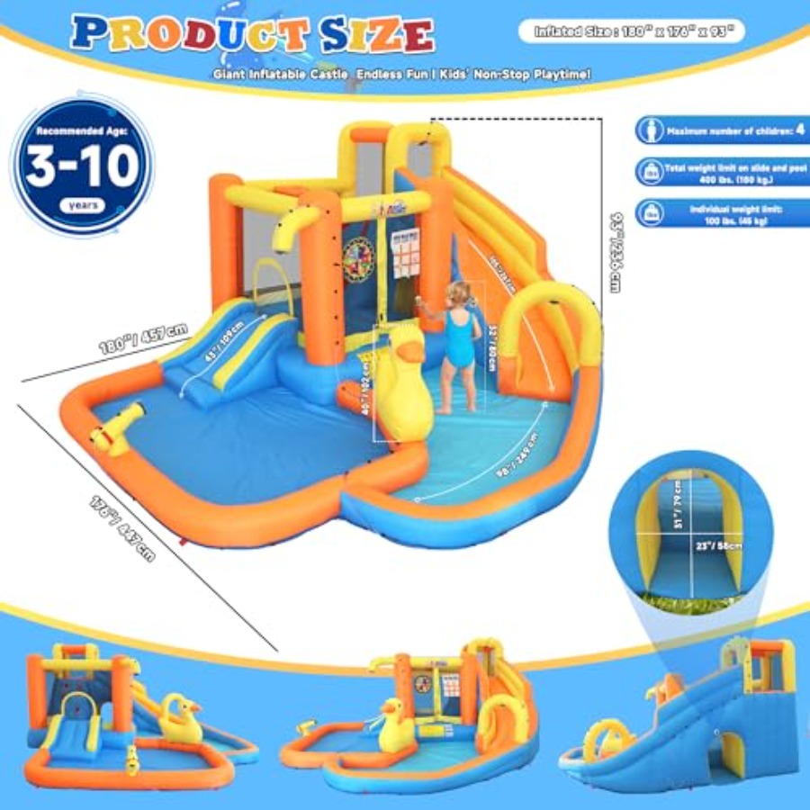 Backyard inflatable water park - Water Slide Inflatable ulasan dan harga