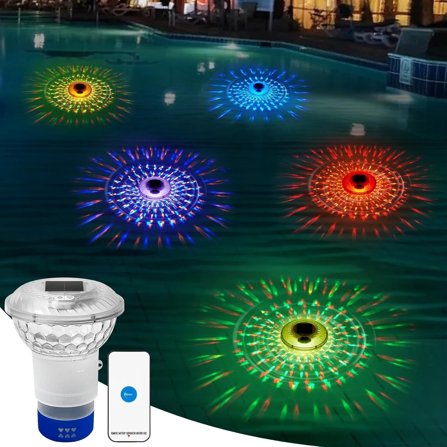 Remote Control Solar Rechargea - Pool Light Solar Rechargeable ulasan dan harga
