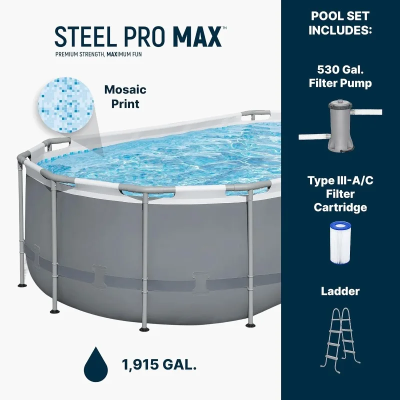 Bestway Steel Pro MAX 14' x 8' - Pool Ladder Above Ground ulasan dan harga